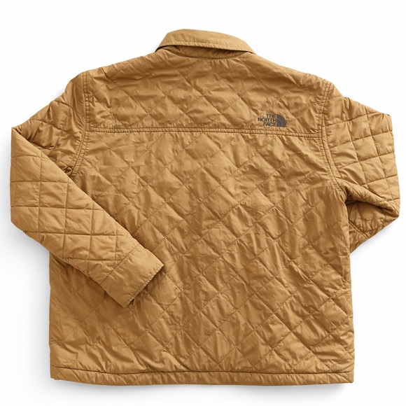 The North Face Mens Quilted Sherpa lined Jacket in mustard brown, size M - Picture 2 of 6